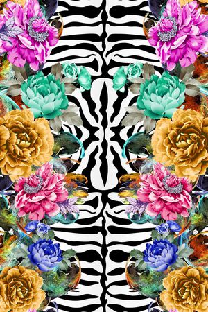 雨花花卉印花华亿平台图片