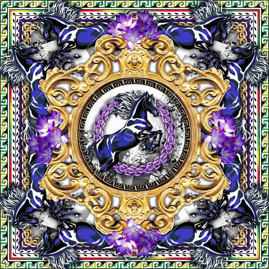 几何古典花纹印花华亿平台图片