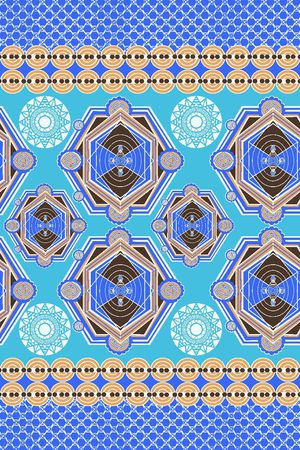 几何图形印花华亿平台图片