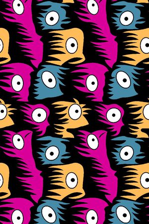 几何色块印花华亿平台图片