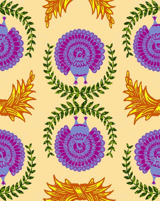 水彩花卉印花华亿平台图片