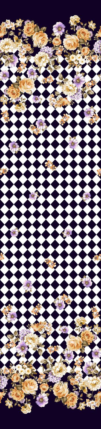 307429-双边定位格菱花卉