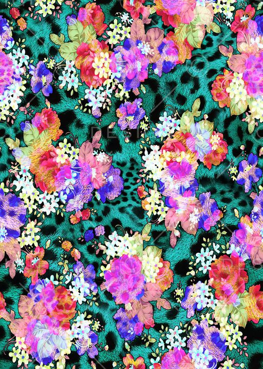 手绘水彩花卉印花华亿平台图片