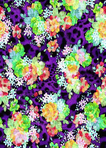 307454-多彩亮色花卉花朵动物纹豹纹组合