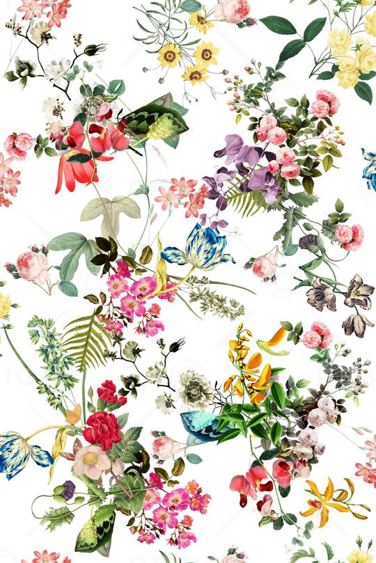 手绘水彩花卉印花华亿平台图片