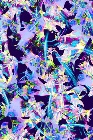 几何色块印花华亿平台图片