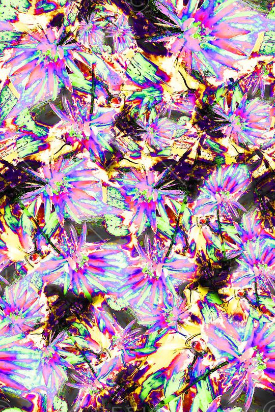 手绘水彩花卉印花华亿平台图片