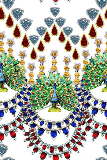 307581-复古欧式宫廷风璀璨珠宝孔雀宝石华亿平台