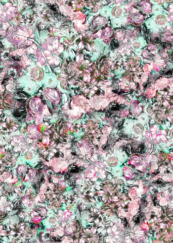 308106-复古抽象朦胧花卉花朵组合