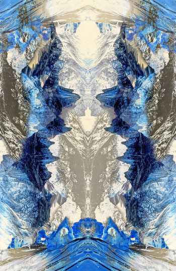 308291-WT314抽象雪山景观对称定位雪景