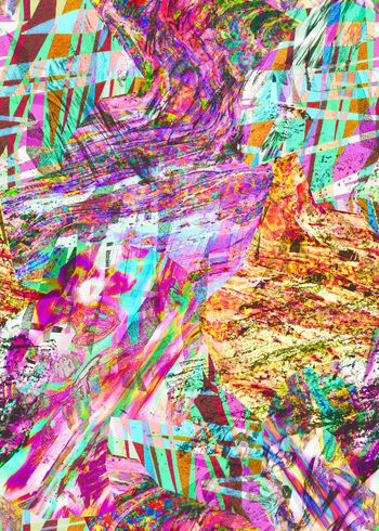 308456-抽象多彩亮色撞色水墨水彩效果