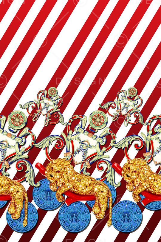 条纹印花华亿平台图片