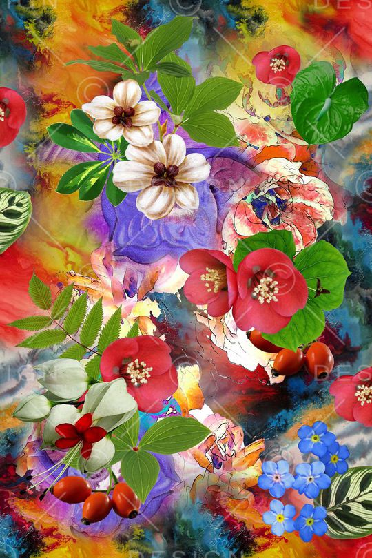 花朵印花华亿平台图片