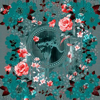 308539-清新优美方巾