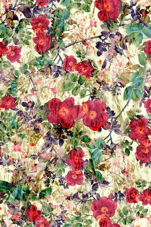 花卉印花华亿平台图片