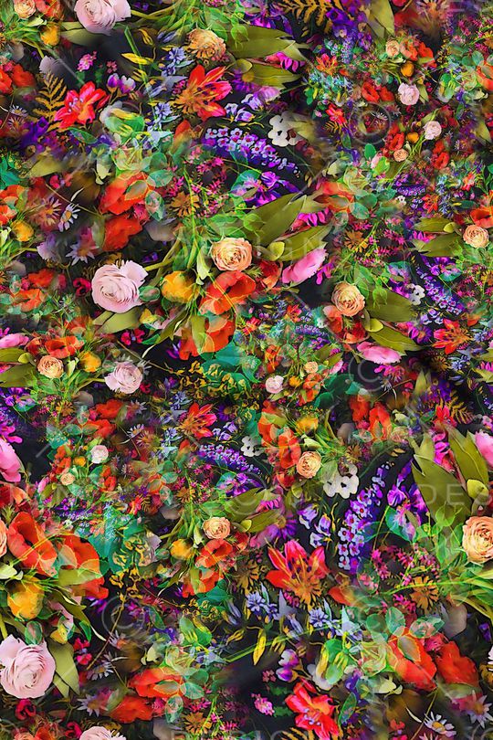 花卉印花华亿平台图片