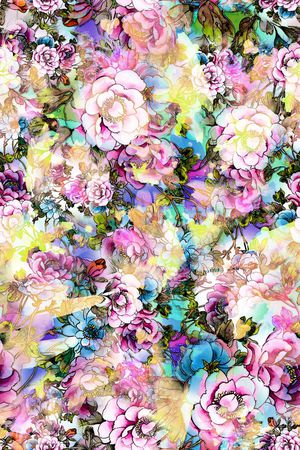 花卉印花华亿平台图片