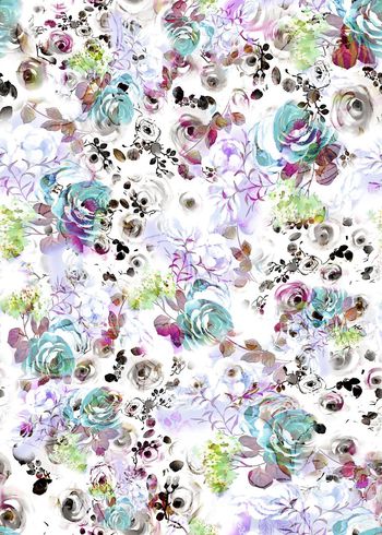 308665-水彩水墨效果花卉花朵组合