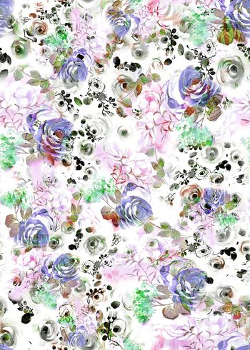 308666-水彩水墨效果花卉花朵组合