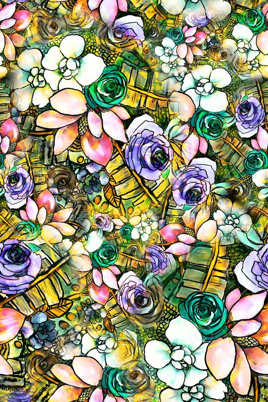 花卉印花华亿平台图片