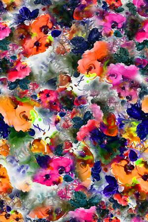 花卉印花华亿平台图片