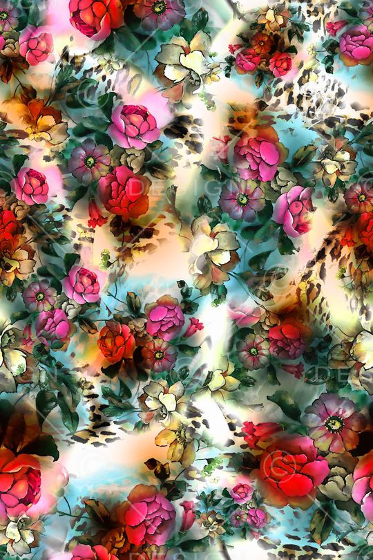 花卉印花华亿平台图片