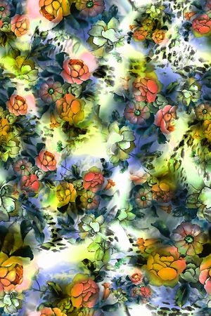 花卉印花华亿平台图片