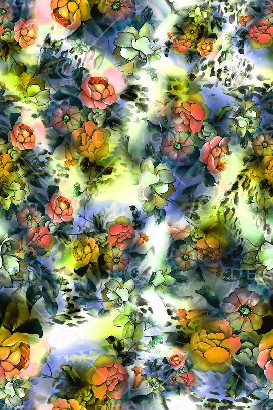 花卉印花华亿平台图片