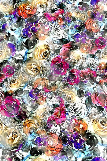 308724-水彩效果花卉花朵组合