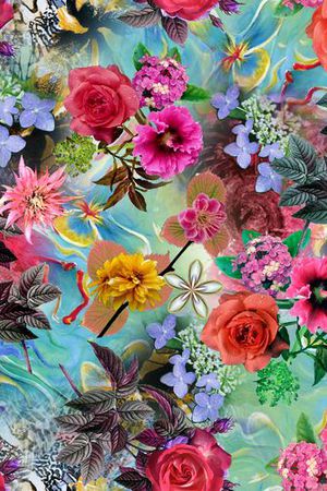 花卉印花华亿平台图片