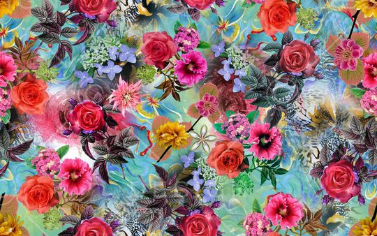 花卉印花华亿平台图片