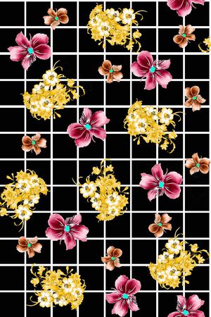 花卉印花华亿平台图片