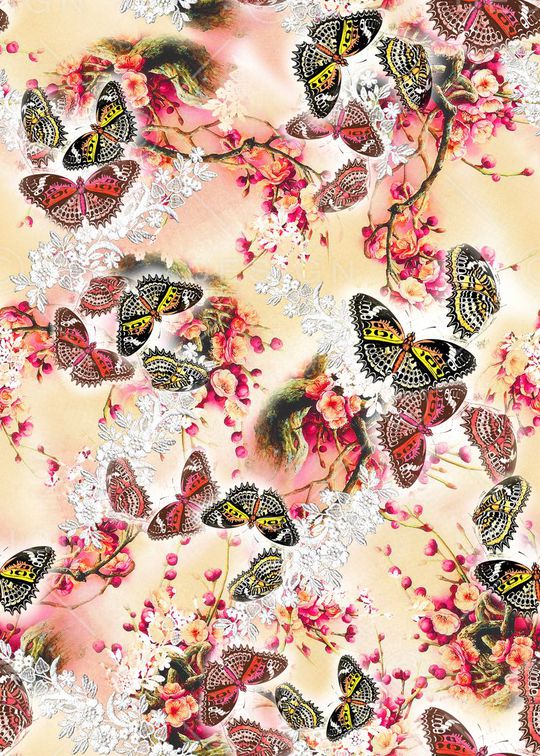 花卉印花华亿平台图片