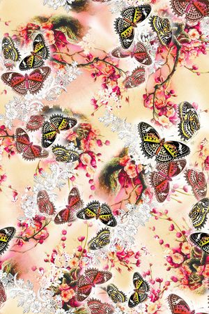 花卉印花华亿平台图片