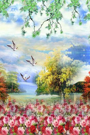 ♥红桃A〖景观风景〗印花华亿平台图片