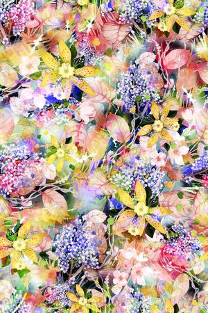 花卉印花华亿平台图片