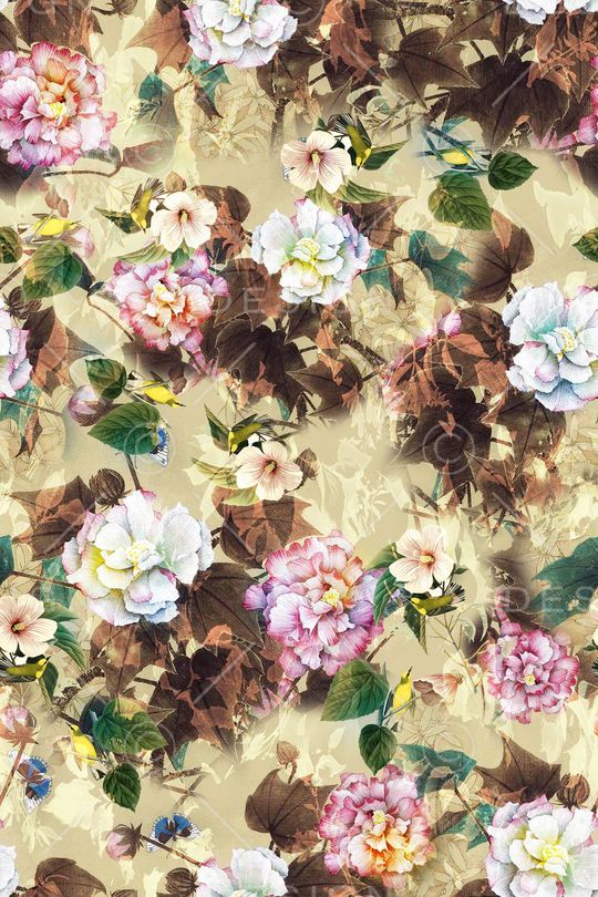 花卉印花华亿平台图片