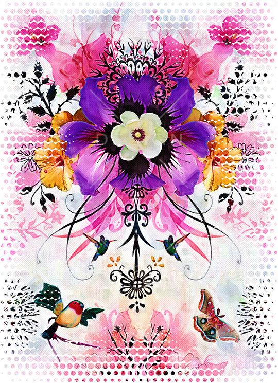 E-花卉几何/Flowers印花华亿平台图片