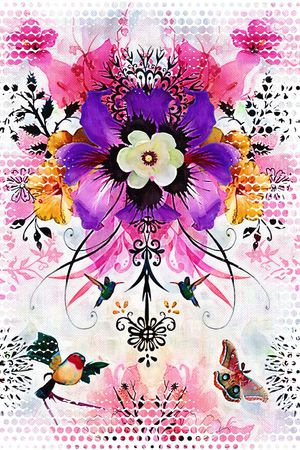 E-花卉几何/Flowers印花华亿平台图片