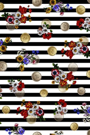 花卉印花华亿平台图片