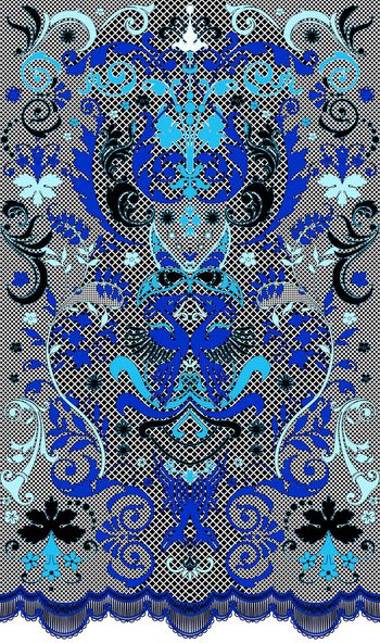 309651-网格花卉印花1