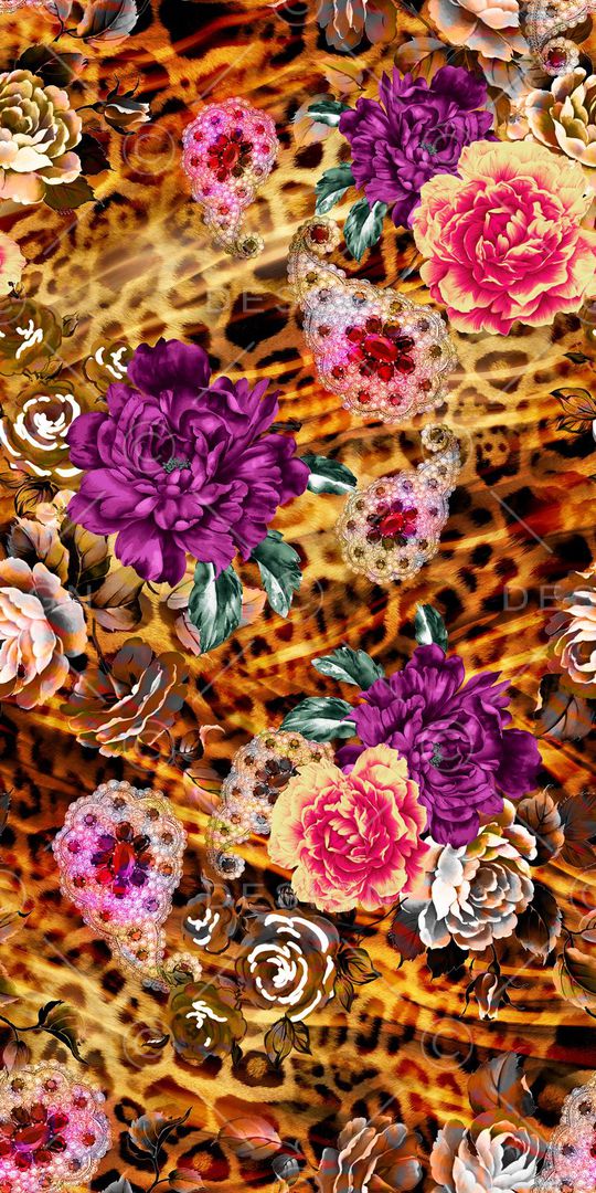 花卉印花华亿平台图片