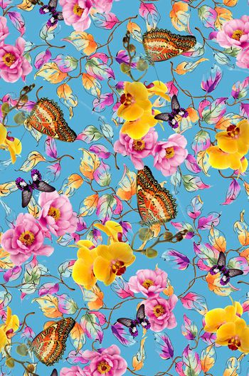 310400-小清新蝴蝶花卉