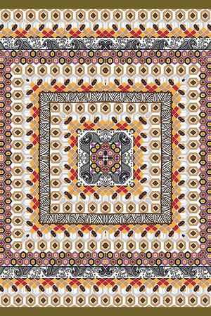 传统★方巾华亿平台印花华亿平台图片