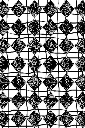 传统★几何格纹印花华亿平台图片