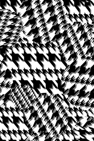 传统★几何格纹印花华亿平台图片