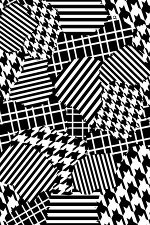 传统★几何格纹印花华亿平台图片