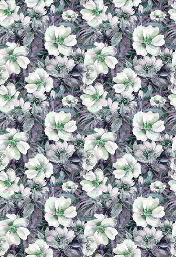 310611-水彩花卉乱花夏日草丛夏日清新清雅印