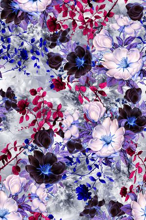 花卉印花华亿平台图片