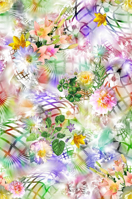 花卉印花华亿平台图片